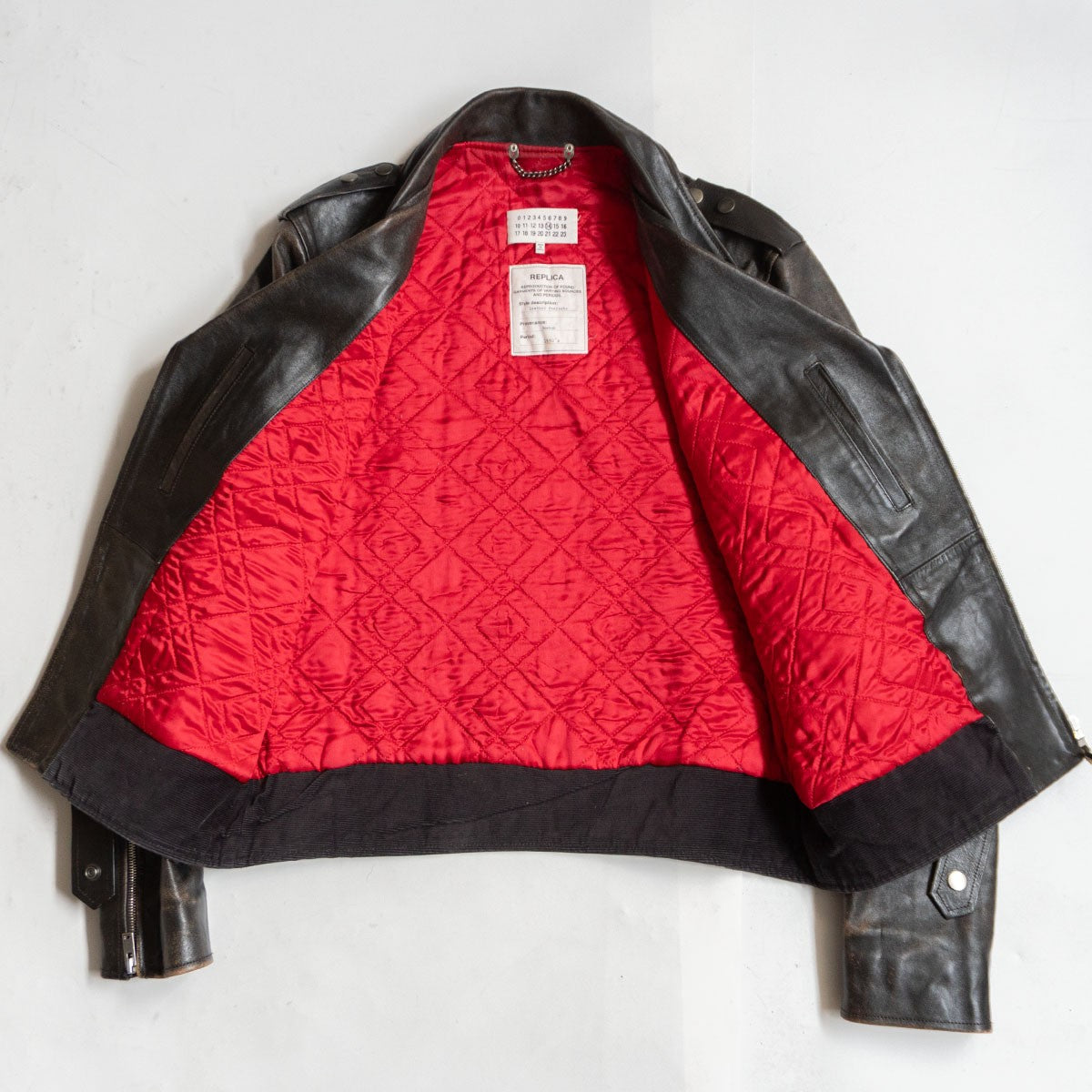 Maison Margiela REPLICA1950's Leather perfecto Jacket Size 50