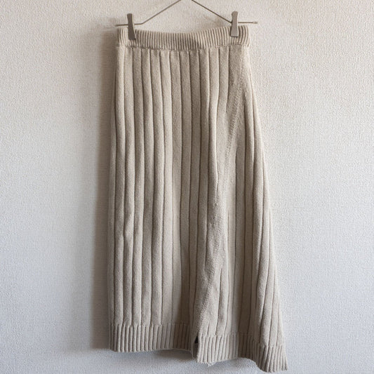 The Row 100 Ribbed long skirt Beige Size XS