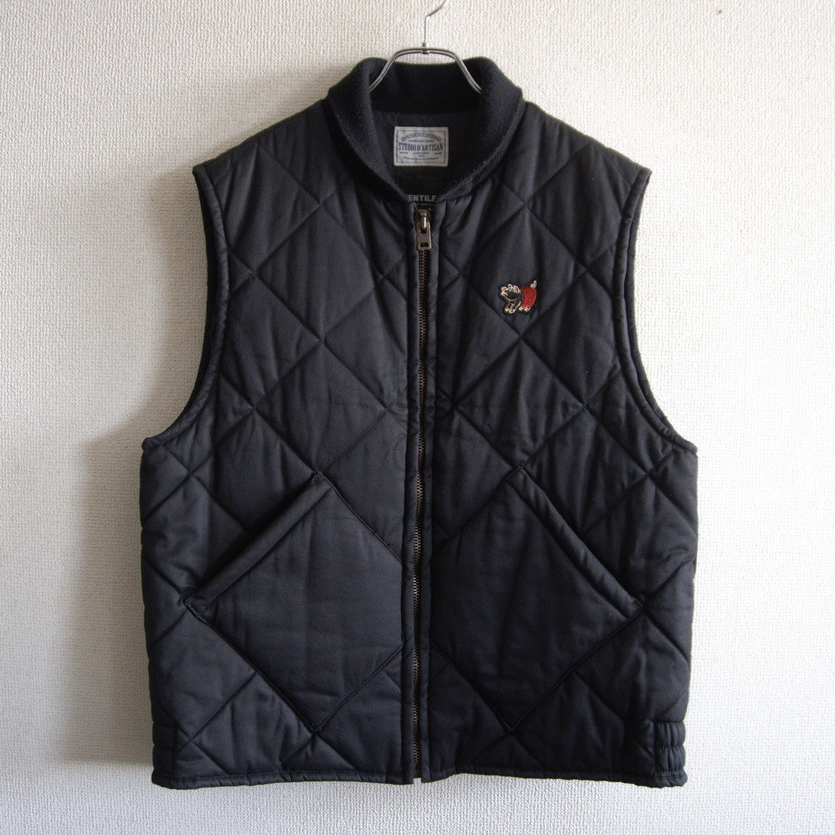 Studio D'Artisan 44 Quilted Ventile Vest Black Size 44