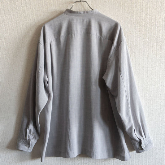 Issey Miyake Band Collar Shirt Gray Size 3