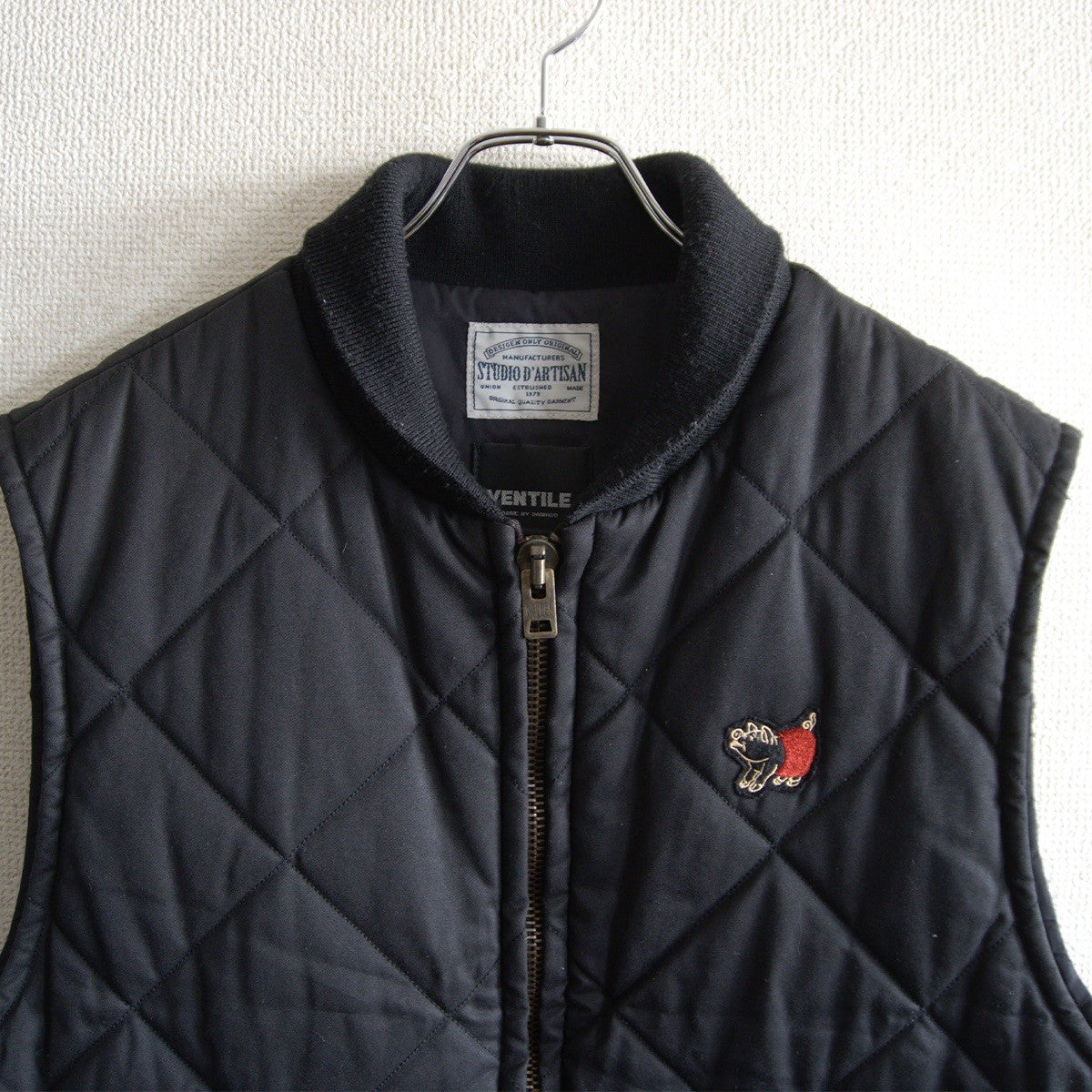 Studio D'Artisan 44 Quilted Ventile Vest Black Size 44