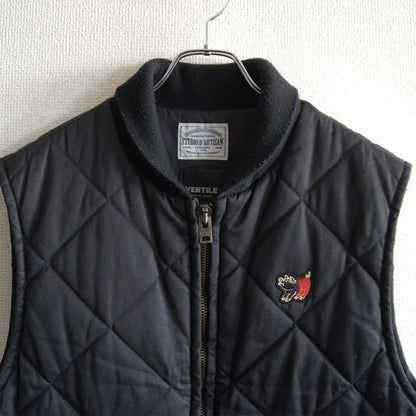Studio D'Artisan 44 Quilted Ventile Vest Black Size 44