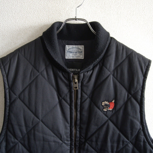 Studio D'Artisan 44 Quilted Ventile Vest Black Size 44