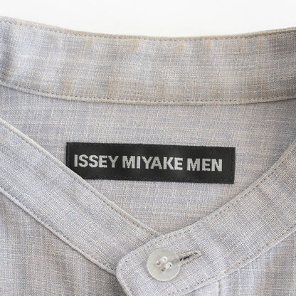 Issey Miyake Band Collar Shirt Gray Size 3
