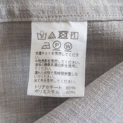 Issey Miyake Band Collar Shirt Gray Size 3