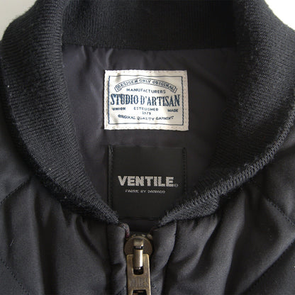 Studio D'Artisan 44 Quilted Ventile Vest Black Size 44