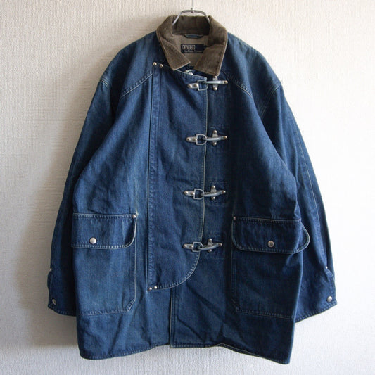 Polo Ralph Lauren 90S Denim Fireman Coat Size L