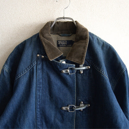 Polo Ralph Lauren 90S Denim Fireman Coat Size L