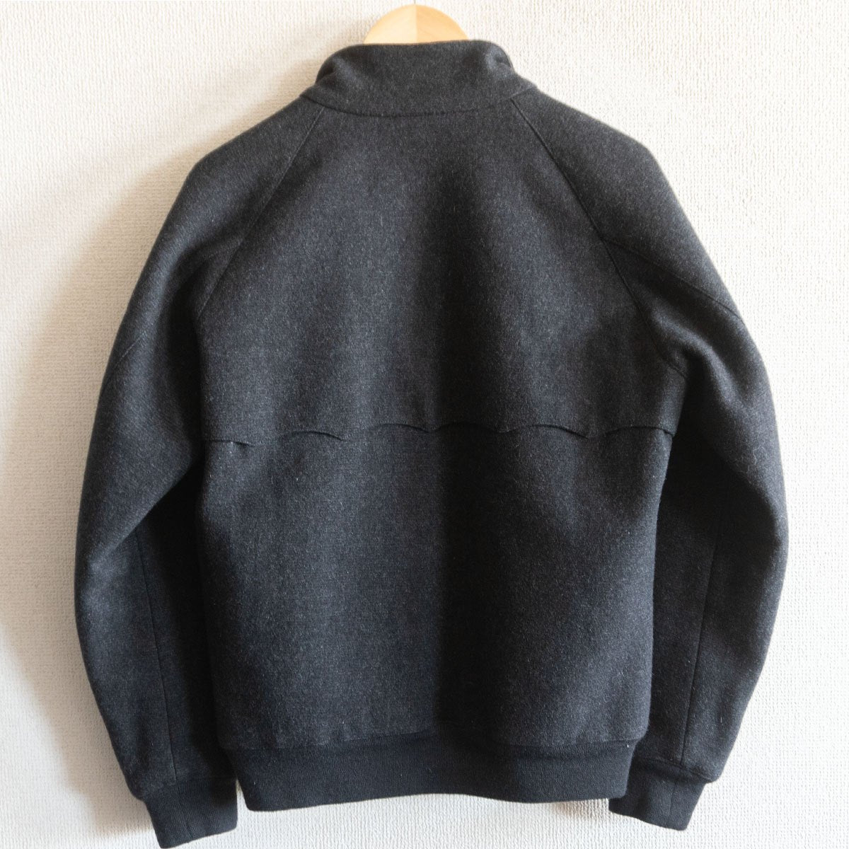BARACUTA Melton Wool G9 Harrington Jacket Black Size 38
