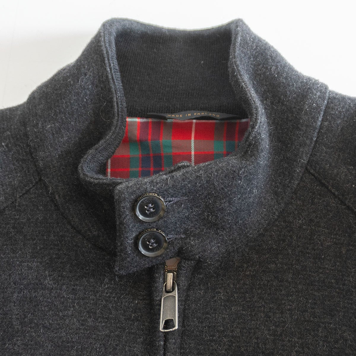 BARACUTA Melton Wool G9 Harrington Jacket Black Size 38
