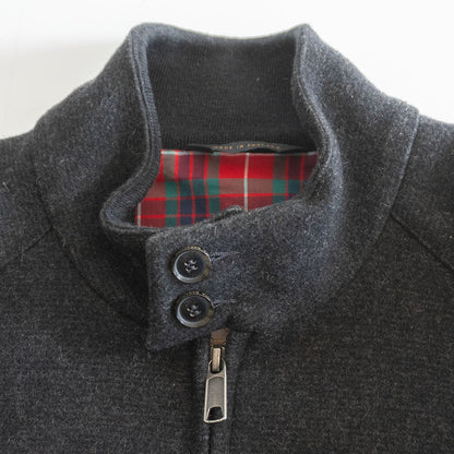 BARACUTA Melton Wool G9 Harrington Jacket Black Size 38