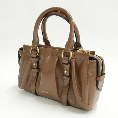 CHARLES & KEITH Britton Ruched Bag Brown