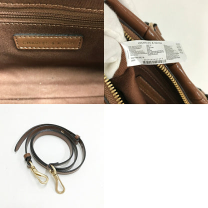 CHARLES & KEITH Britton Ruched Bag Brown