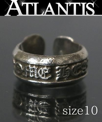 CHROME HEARTS Small Scroll Label Ring SV925 Size ONE SIZE