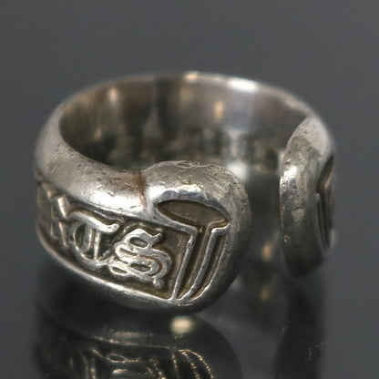 CHROME HEARTS Small Scroll Label Ring SV925 Size ONE SIZE