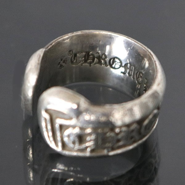 CHROME HEARTS Small Scroll Label Ring SV925 Size ONE SIZE