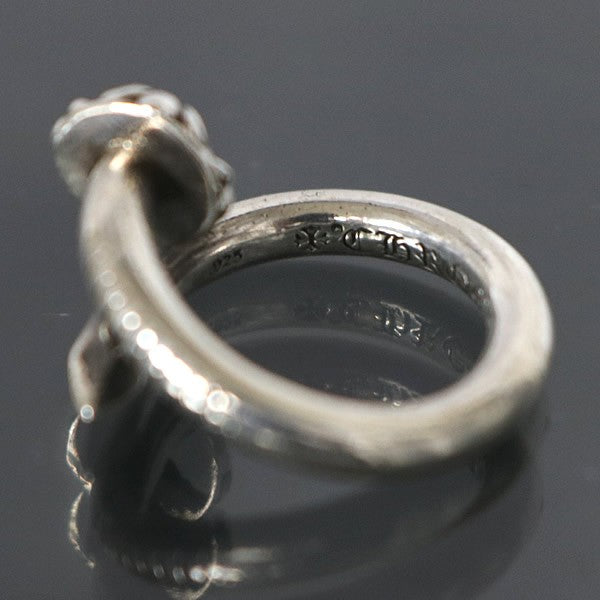 CHROME HEARTS Silver 925 Cross Ball Nail Ring Size ONE SIZE