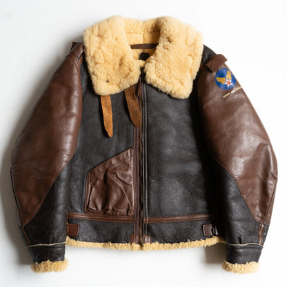 Buzz Rickson's B-3 Shearling Bomber Leather Jacket Size 38