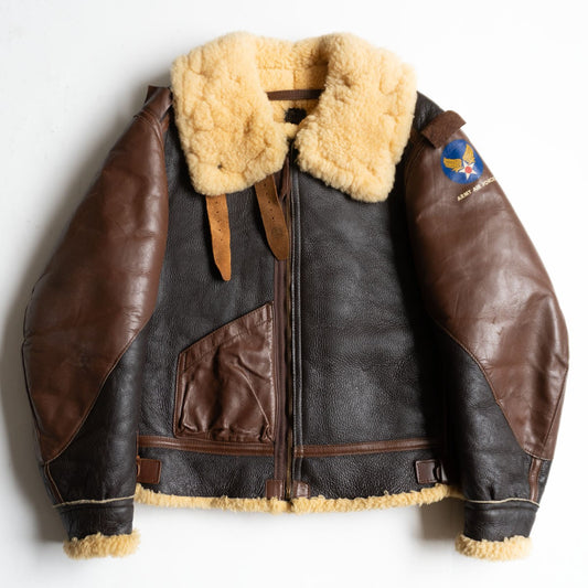 Buzz Rickson's B-3 Shearling Bomber Leather Jacket Size 38