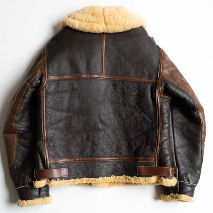 Buzz Rickson's B-3 Shearling Bomber Leather Jacket Size 38