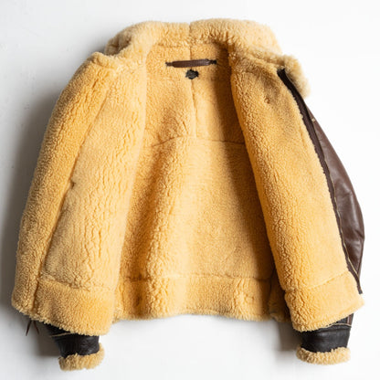 Buzz Rickson's B-3 Shearling Bomber Leather Jacket Size 38