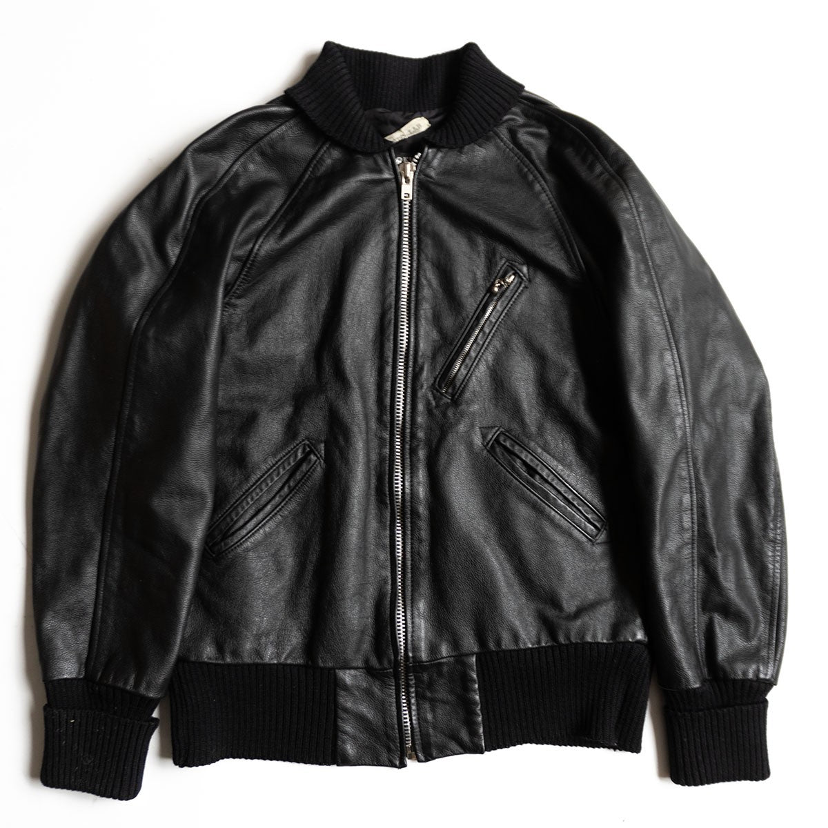 Skookum Leather varsity jacket Black Size 40