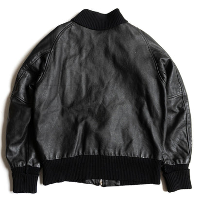 Skookum Leather varsity jacket Black Size 40