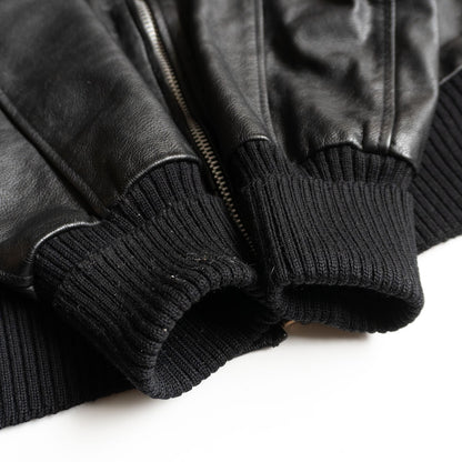 Skookum Leather varsity jacket Black Size 40