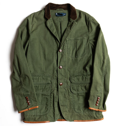 POLO RALPH LAUREN Leather Piping Hunting Jacket Size XL