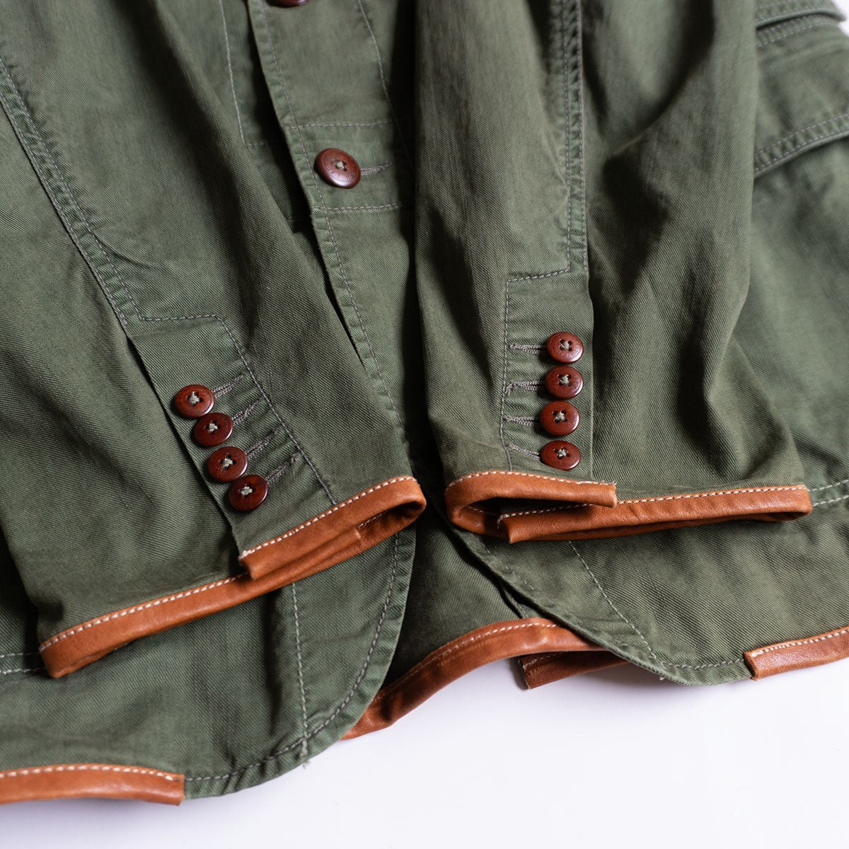 POLO RALPH LAUREN Leather Piping Hunting Jacket Size XL