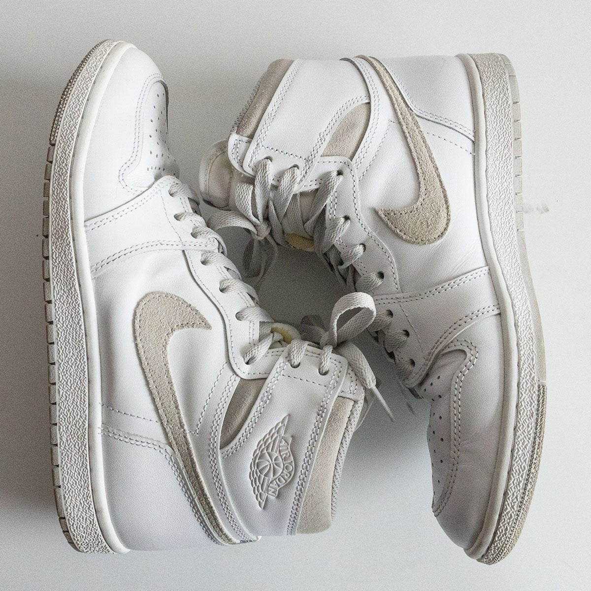 Nike AIR JORDAN 1 HIGH 85 WHITE NEUTRAL GREY BQ4422-100 Sneakers Size 26.5cm