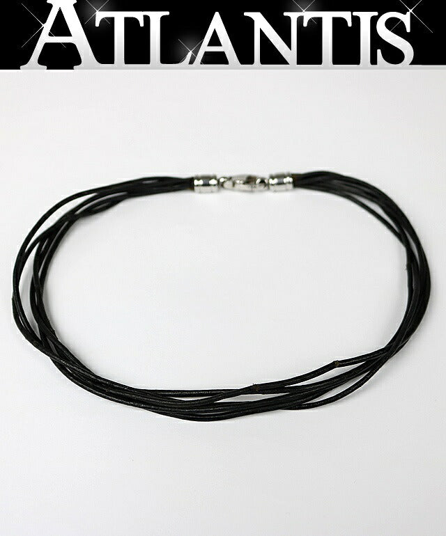 BVLGARI 5-Link Leather & Metal Wrap Bracelet Size ONE SIZE