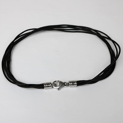 BVLGARI 5-Link Leather & Metal Wrap Bracelet Size ONE SIZE