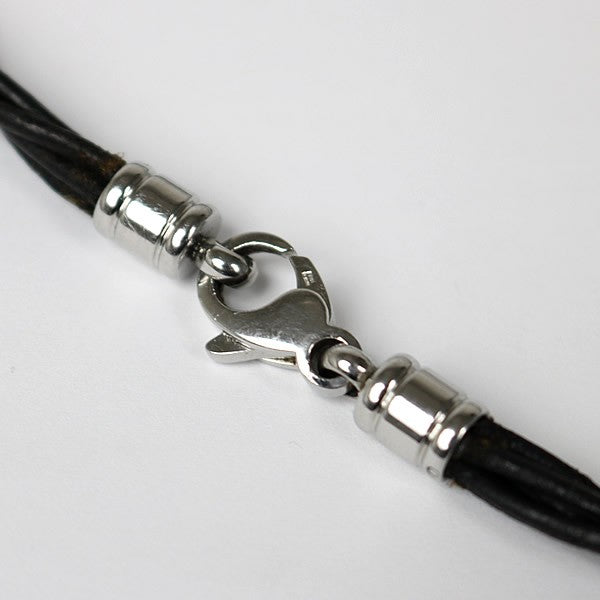 BVLGARI 5-Link Leather & Metal Wrap Bracelet Size ONE SIZE