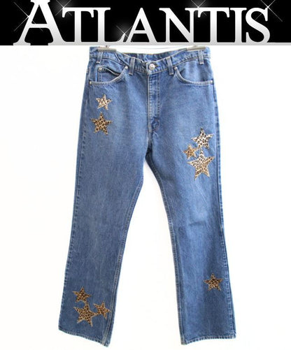CHROME HEARTS Levi's Star Patch Flare Jeans Blue Size 33