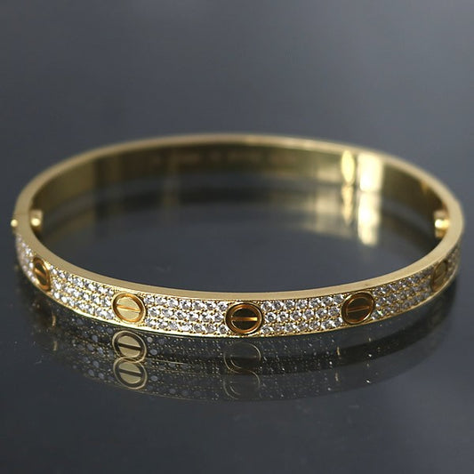 Cartier Love Bracelet Aftermarket Pave Dia Size ONE SIZE