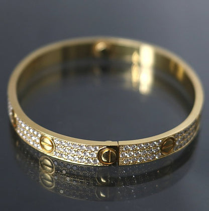 Cartier Love Bracelet Aftermarket Pave Dia Size ONE SIZE