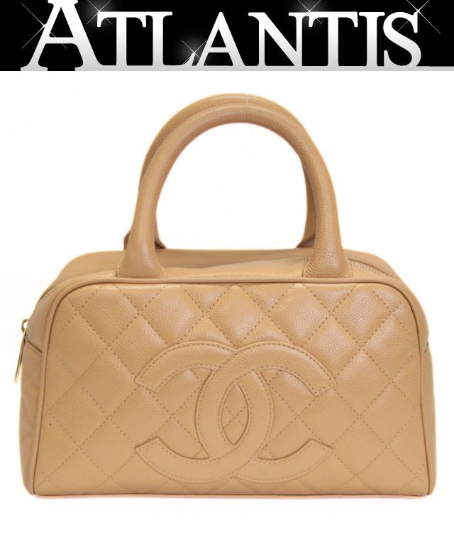 CHANEL Coco Matelasse Caviar Mini Bag Beige Size ONE SIZE