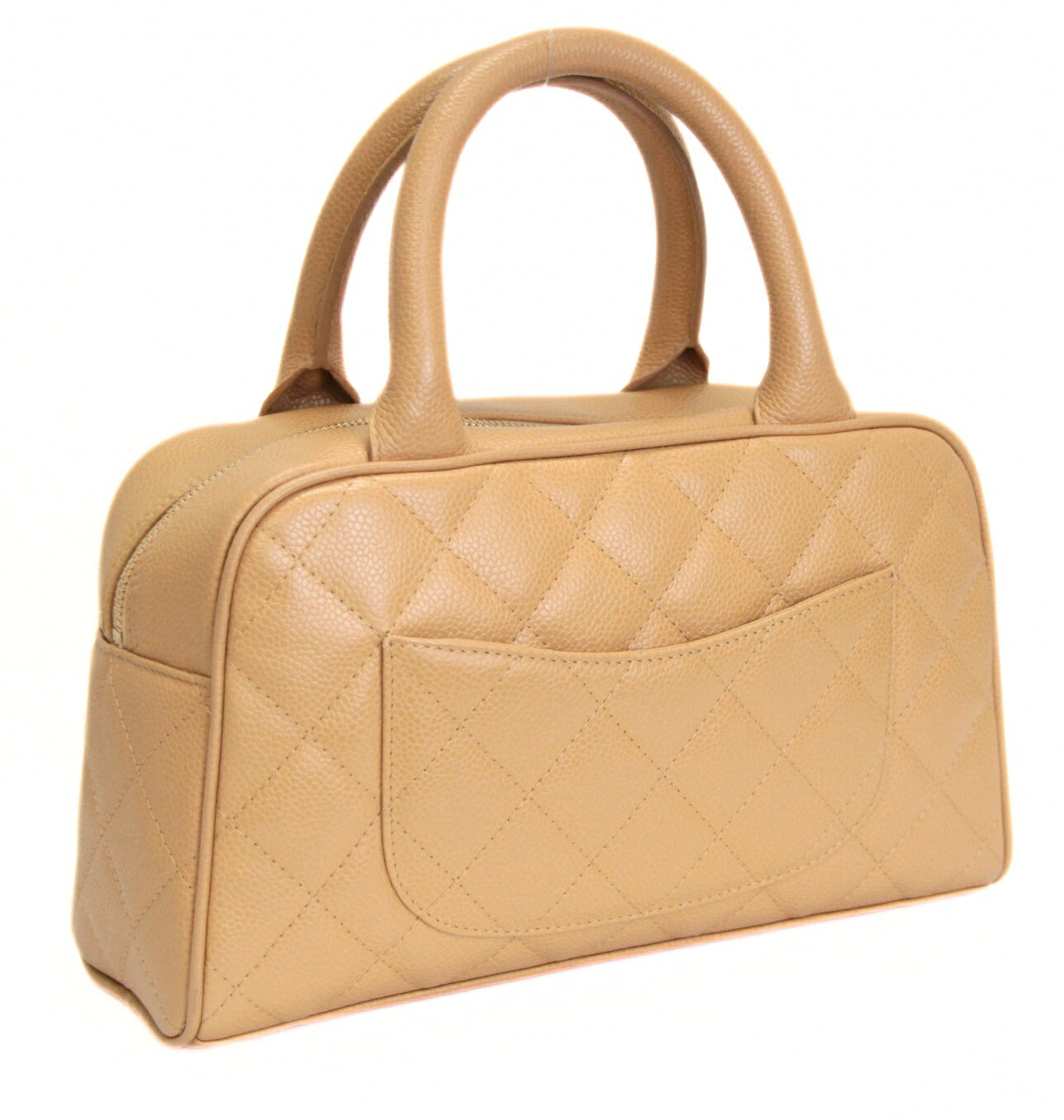 CHANEL Coco Matelasse Caviar Mini Bag Beige Size ONE SIZE