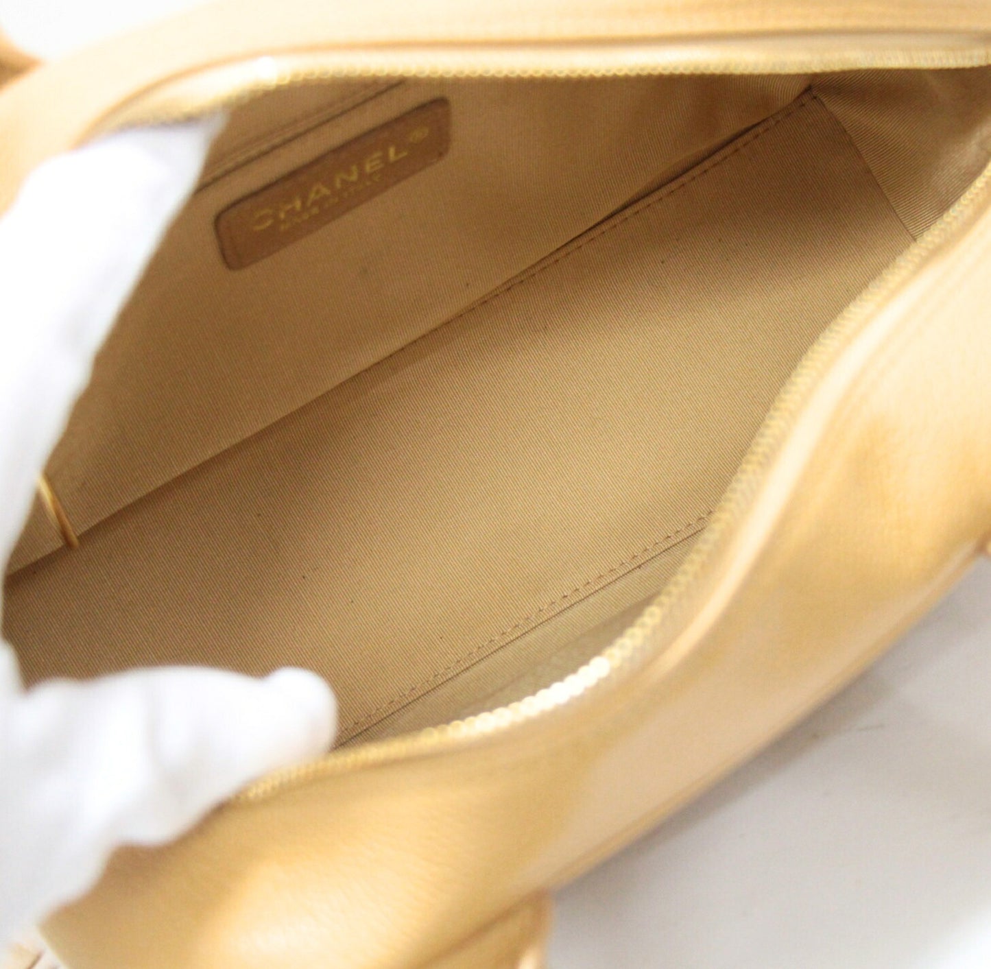 CHANEL Coco Matelasse Caviar Mini Bag Beige Size ONE SIZE