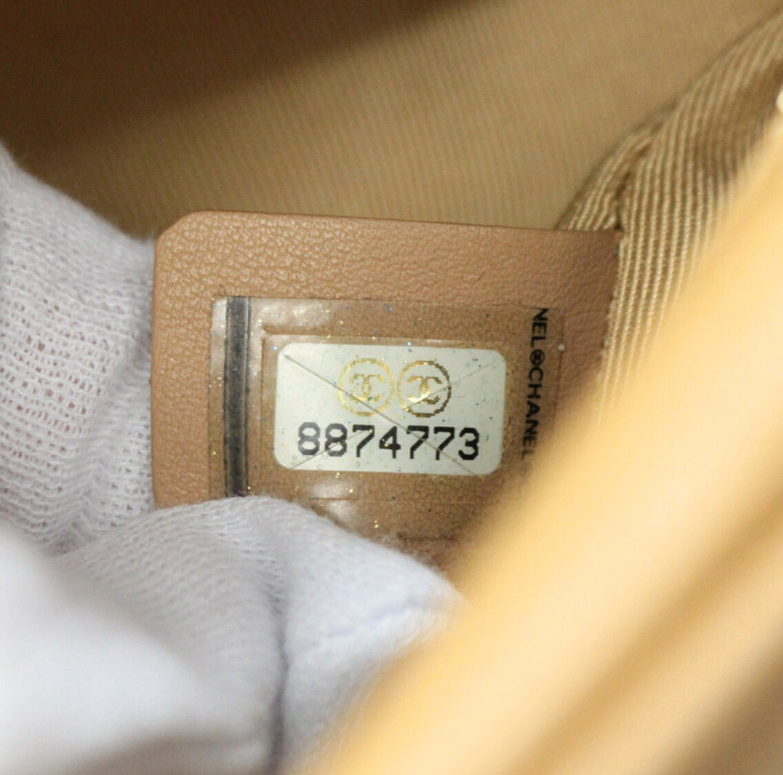 CHANEL Coco Matelasse Caviar Mini Bag Beige Size ONE SIZE