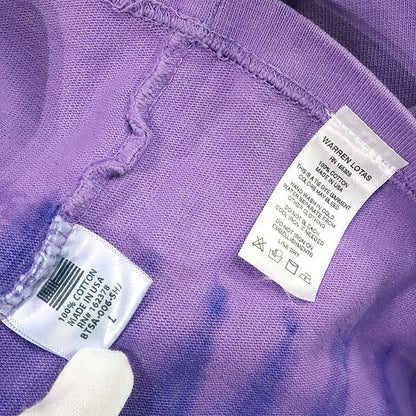 Warren Lotas Logo Print Cotton T-Shirt Purple Size L