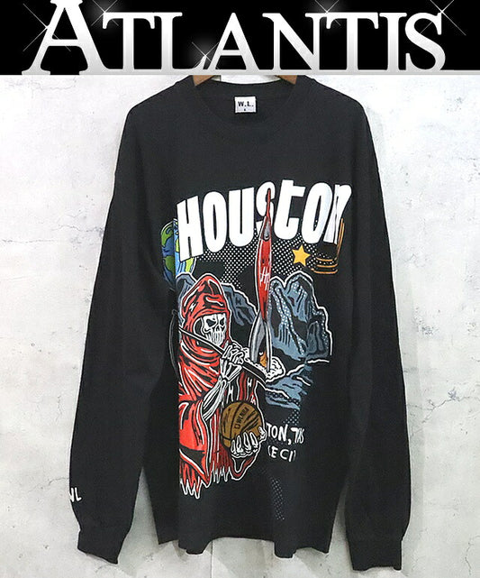 Warren Lotas Houston Texas Space City T-Shirt Black Size L