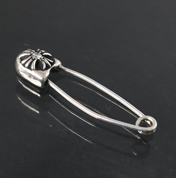 CHROME HEARTS 1 Diamond Safety Pin Charm SV925 Size ONE SIZE