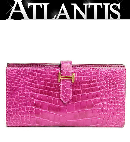 HERMES Beant Soufflé Scheherazade Gold Long Wallet Size ONE SIZE