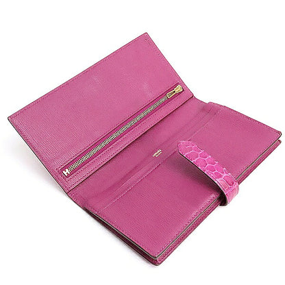 HERMES Beant Soufflé Scheherazade Gold Long Wallet Size ONE SIZE