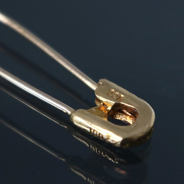 CHROME HEARTS 22K Pave Diamond Safety Pin Gold