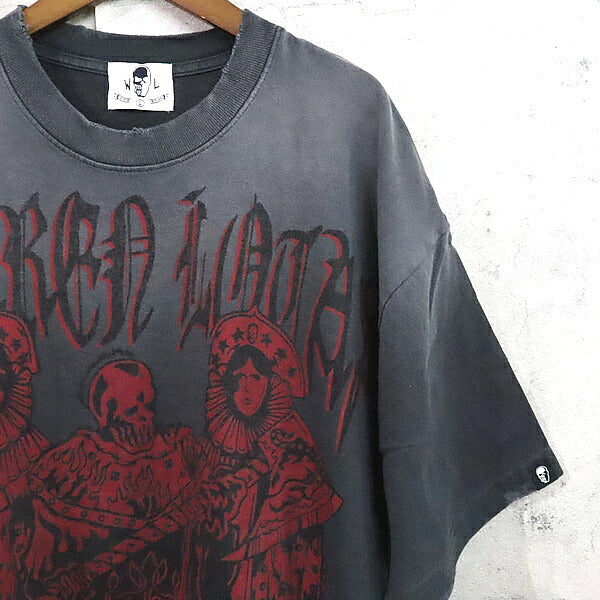 WARREN LOTAS Lebron Lames Flames Cotton T-Shirt Gray Size L