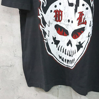 WARREN LOTAS Hockey Mask Print T-Shirt Black Size L
