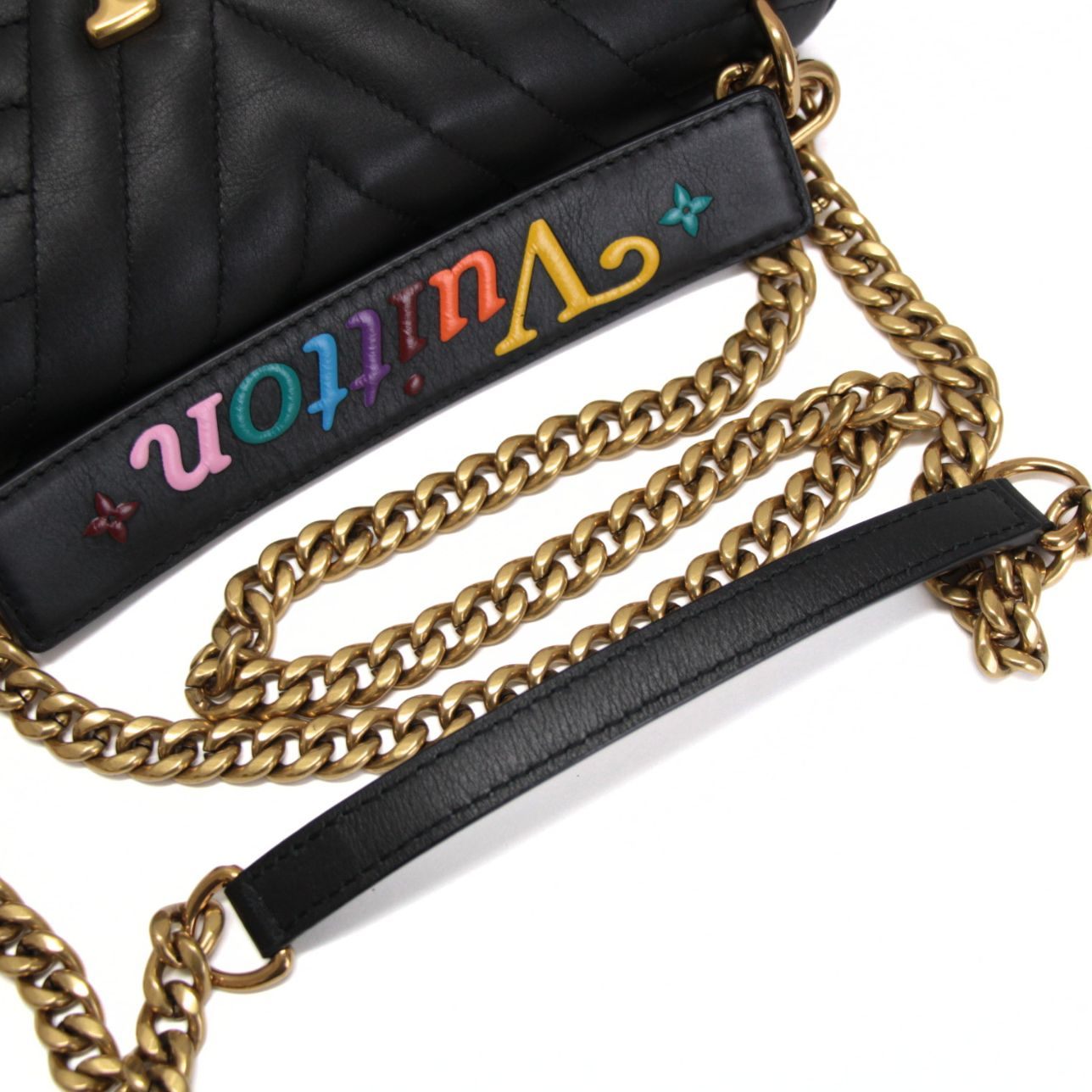 Louis Vuitton New Wave Chain Bag MM Bag Black Size ONE SIZE